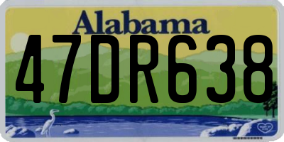 AL license plate 47DR638