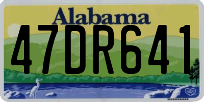 AL license plate 47DR641