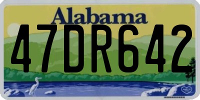 AL license plate 47DR642