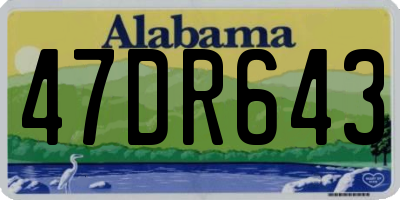 AL license plate 47DR643