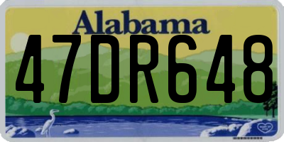 AL license plate 47DR648