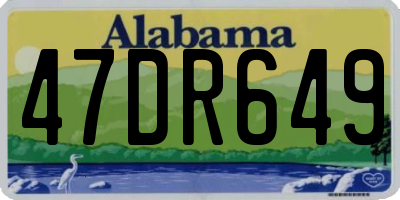 AL license plate 47DR649