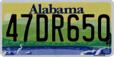 AL license plate 47DR650