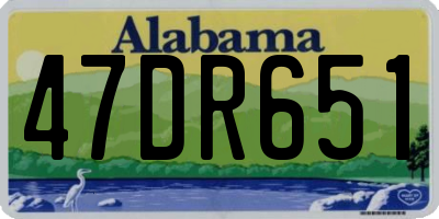 AL license plate 47DR651