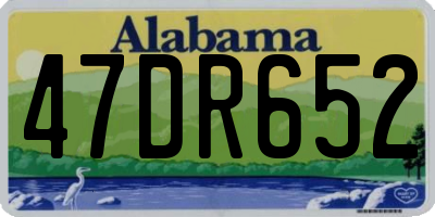 AL license plate 47DR652