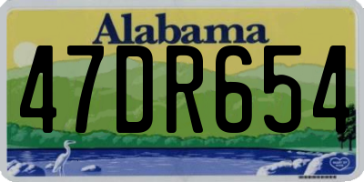 AL license plate 47DR654