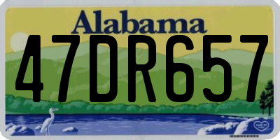 AL license plate 47DR657