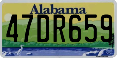 AL license plate 47DR659