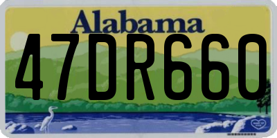 AL license plate 47DR660