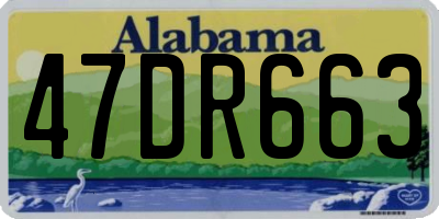 AL license plate 47DR663