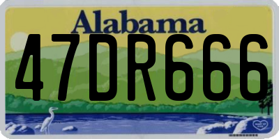 AL license plate 47DR666