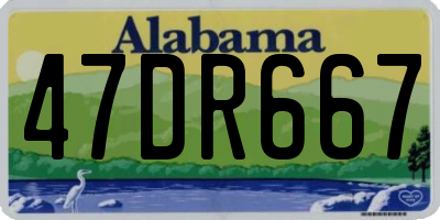 AL license plate 47DR667