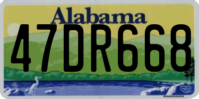 AL license plate 47DR668