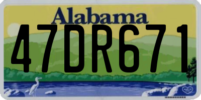 AL license plate 47DR671