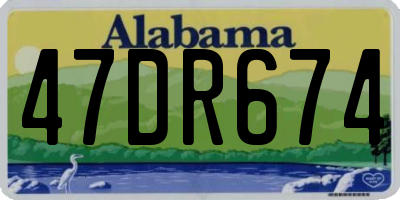 AL license plate 47DR674