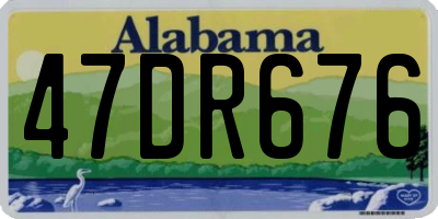 AL license plate 47DR676