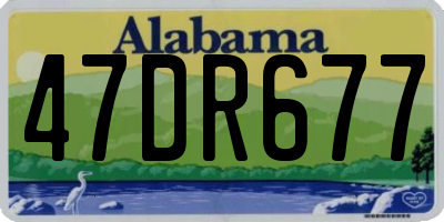 AL license plate 47DR677