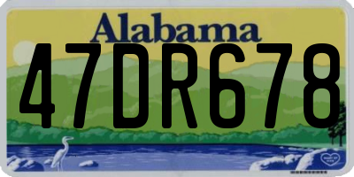 AL license plate 47DR678