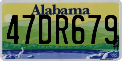 AL license plate 47DR679