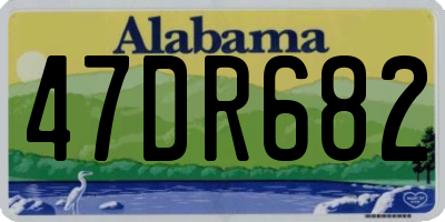 AL license plate 47DR682