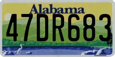 AL license plate 47DR683