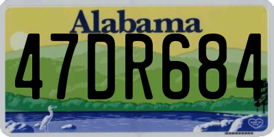 AL license plate 47DR684