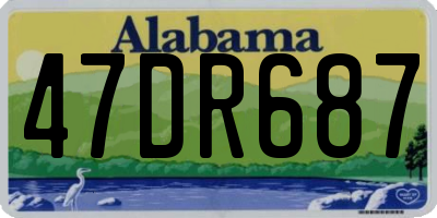 AL license plate 47DR687