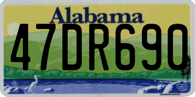 AL license plate 47DR690