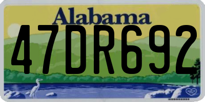 AL license plate 47DR692