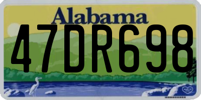 AL license plate 47DR698