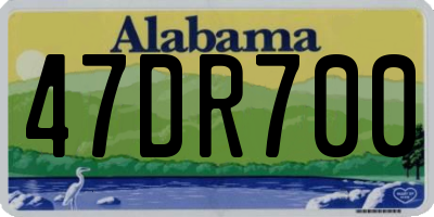 AL license plate 47DR700
