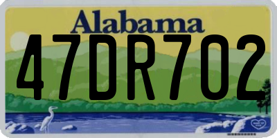 AL license plate 47DR702