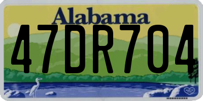 AL license plate 47DR704