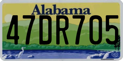 AL license plate 47DR705