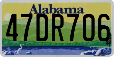 AL license plate 47DR706