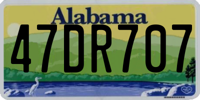 AL license plate 47DR707
