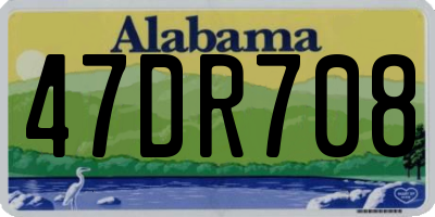 AL license plate 47DR708
