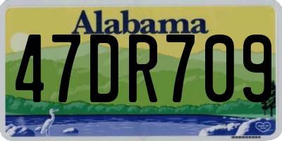 AL license plate 47DR709