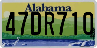 AL license plate 47DR710
