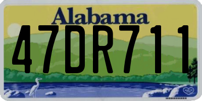 AL license plate 47DR711