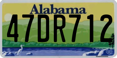 AL license plate 47DR712