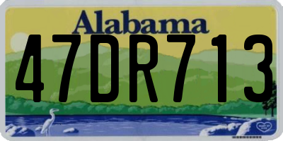 AL license plate 47DR713