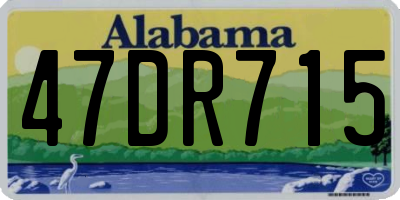 AL license plate 47DR715