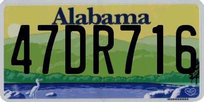 AL license plate 47DR716