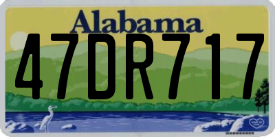 AL license plate 47DR717