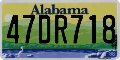 AL license plate 47DR718