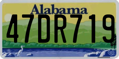 AL license plate 47DR719