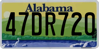 AL license plate 47DR720