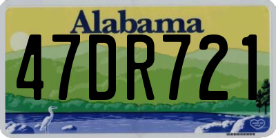 AL license plate 47DR721