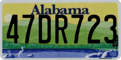 AL license plate 47DR723